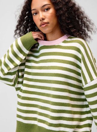 Twik Womens Oversized twin-stripe sweater