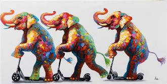 Schubiger M&ouml;bel Bild Elefantenpatrouille Auf Rollern