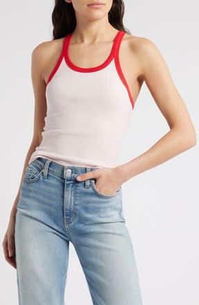 Re/Done Rib Cotton Tank in Dahlia With Ruby at Nordstrom Rack, Size X-Large