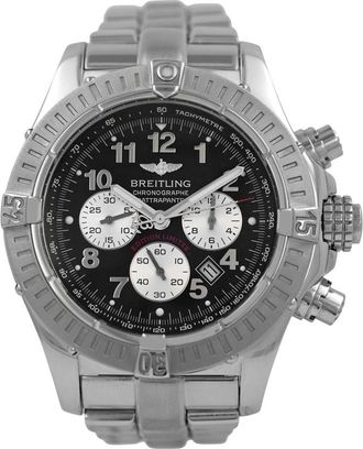 Breitling Pre-owned Breitling Avenger Chronograph Quartz Black Dial Mens Watch A69360