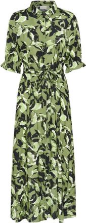 Kaffe Overhemdjurken - Dames - Shirt Kleedjes - Groen - L - Kleedjes