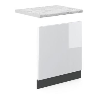 Vicco Panel Frontal R-line, Blanco Alto Brillo, 60 Cm, Et M&aacute;rmol Vicco