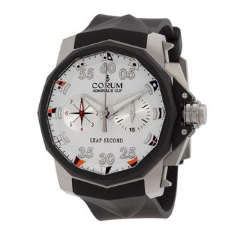 Corum Pre-owned Corum Admirals Cup Chronograph White Dial Mens Watch 895-931-06-0371-AA92