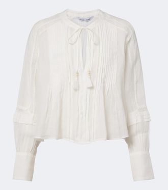 Veronica Beard Sawyer ramie blouse