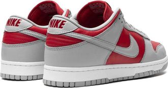 Nike Mens Dunk Low Sneaker Red Leather Rubber Sole