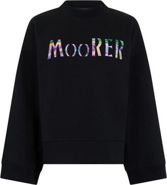 Moorer Cropped Sweatshirt - Dames - Sweatshirts - Zwart - XS - Katoen - Hoodies & sweatvesten