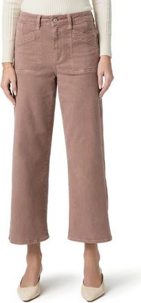 Paige Anessa High Waist Ankle Wide Leg Jeans in Vintage Mauve Mist at Nordstrom, Size 28