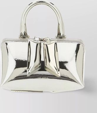 The Attico silver leather friday handbag