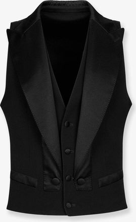 Dolce & Gabbana Gilet monopetto in gabardina - DOLCE & GABBANA - gender_Man