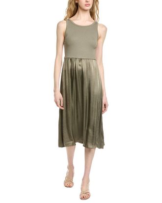 Michael Stars Bridgette Mixed Media Midi Dress