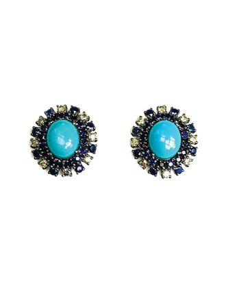 Arthur Marder Fine Jewelry Silver 2.44 Ct. Tw. Diamond & Gemstone Earrings