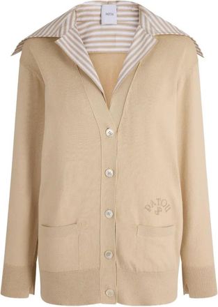 Patou Mix Popeline Collar Cardigan