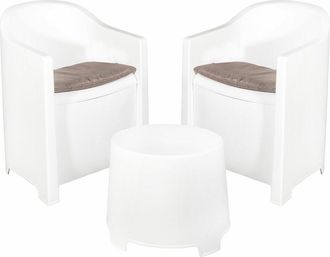 Progarden Conjunto Jardin Luna 3 Piezas Blanco
