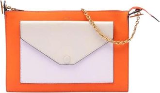 Celine Pre-owned Vintage Crossbody Bag - Dames - Vintage Schoudertas - Oranje - ONE Size - Leer - Vintage