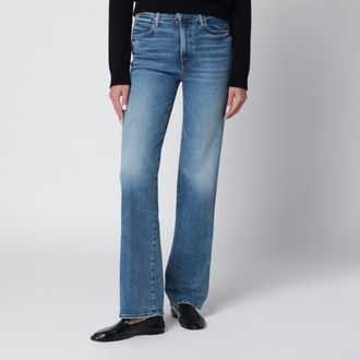 Mother Jeans The Kick It in denim blu medio effetto slavato