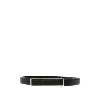 Tom Ford Accessoires, Heren, Zwart, 95 CM, Leer, Glanzende Graan Geitenleren Inlegriem 15 mm
