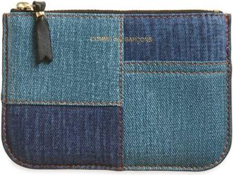 Comme Des Gar&ccedil;ons Denim Pocket Leather Pouch in Blue at Nordstrom