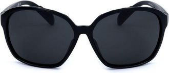 adidas Ladies Black Round Sunglasses SP0013-01A-1