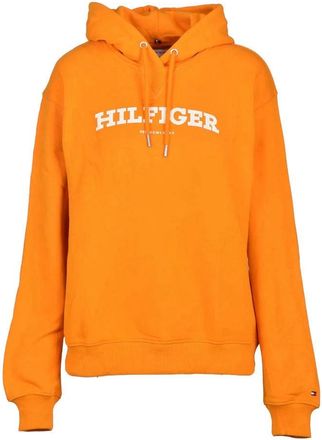 Tommy Hilfiger Orange Cropped Hooded Sweatshirt