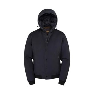 Moorer Callum-tz Jacket - Heren - Gewatteerde jassen - Blauw - M - Leer - Jassen