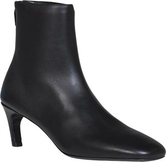 Toteme Heeled Boots - Dames - Laarzen met Hak - Zwart - 37 EU - Leer - Schoenen