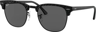 Ray-Ban Clubmaster Zwart/Grijs Zonnebril - Heren - Zonnebrillen - Zwart - 55 MM - Accessoires