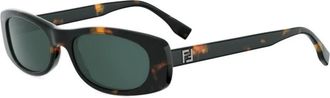 Fendi FF Squared Zonnebrillen - Heren - Zonnebrillen - Bruin - 53 MM - Nylon - Accessoires