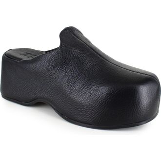 Zigi Soho Kristen Platform Clog in Black Leather at Nordstrom, Size 8Us