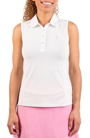 Tailorbyrd Textured Grid Polo Tank in White at Nordstrom Rack, Size X-Large