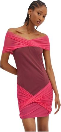 Patrizia Pepe Dames, Jurken, Roze, Maat: M Polyamide