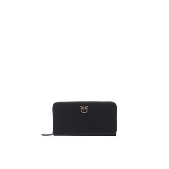 Pinko Black Wallet with Zip Closure