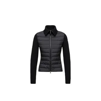 Moncler Moncler Padded Zip-up Wool Cardigan, Women, Black, Size: Xs