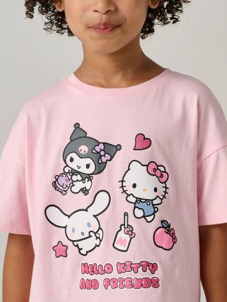 Hello Kitty Kinder T-Shirt Glitzereffekt HELLO KITTY hellrosa