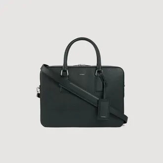 Sandro Large synthetic leather briefcase