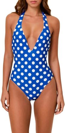 Solid & Striped The Willow Reversible One-Piece Swimsuit in Olympian Blue at Nordstrom, Size X-Large