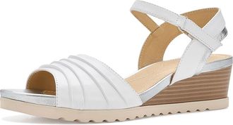 David Tate Kay Womens Wedge Shoes White : 7.5 WW (EE), Leather