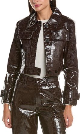 Current Elliott Current/Elliott Faux Leather Animal Embossed Jacket