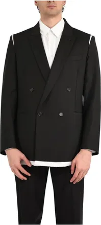 Patrizia Pepe Jassen, Heren, Zwart, L, Wol, Blazer