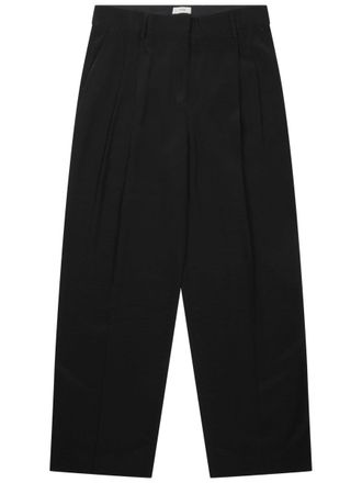 Toteme Tailored Straight Pants With Front Pleats And Mid-Rise Waist