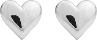 Federica Tosi Accessoires, Dames, Grijs, ONE Size, Hartvormige Liefdesoorbellen in Brons