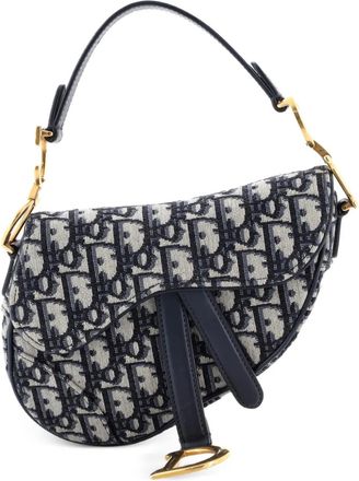 Dior Saddle Handbag Oblique Canvas Mini shoulder bag - Blu