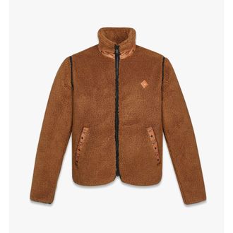 MCM Fleece Jacket With Detachable Sleeves in Faux Fur