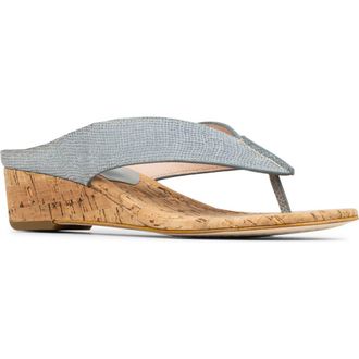Donald J Pliner Vylette Wedge Flip Flop in Cloud Gray at Nordstrom Rack, Size 6.5
