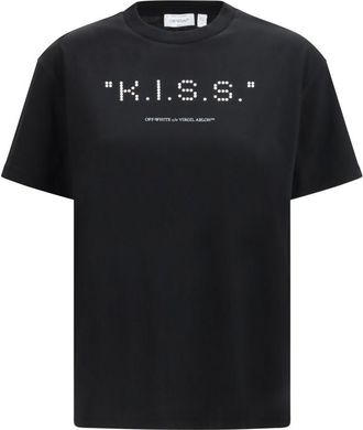 Off-white Black Graphic Crew Neck T-Shirt