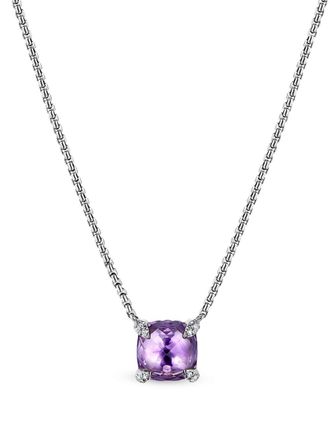 David Yurman Collana Petite Chatelaine in argento sterling con ametista e diamanti - Viola