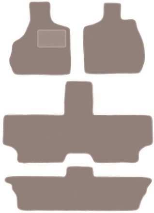 OEM Alfombrillas De Terciopelo Beige Para Chrysler Grand Voyager Iii 7 Plazas (2000-2008)