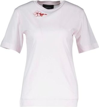 Simone Rocha T-Shirts, female, Pink, Size: XS Pearl & Chain Boy T-Shirt