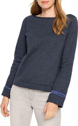 Nic+Zoe Lounge Around Ribbon Accent Knit Top in Dark Indigo at Nordstrom Rack, Size X-Small