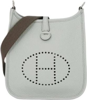 Herm&egrave;s Pre-owned Evelyne Schoudertas - Dames - Vintage Schoudertas - Grijs - ONE Size - Leer - Vintage