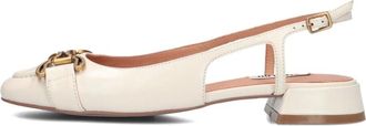 Bibi Lou Schoenen, Dames, Wit, 38 EU, Leer, Witte Leren Slingbacks Elegant Klassiek
